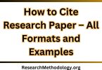 How to Cite Research Paper
